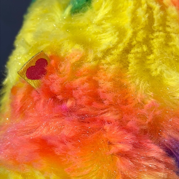 BAB Tropicolor 17" Teddy Plush Bear Sparkly Neon Tie Dye Stuffed Animal Toy - Picture 7 of 14